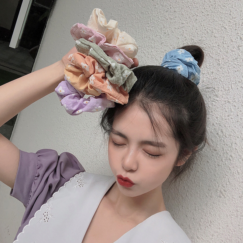  Dây Buộc Tóc Đính Hoa Phong Cách Hàn Quốc