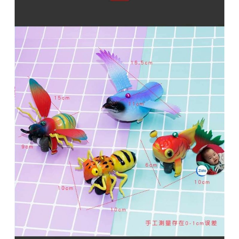 Đồ chơi thú 3D còn vật có dây kéo đáng yêu cho bé