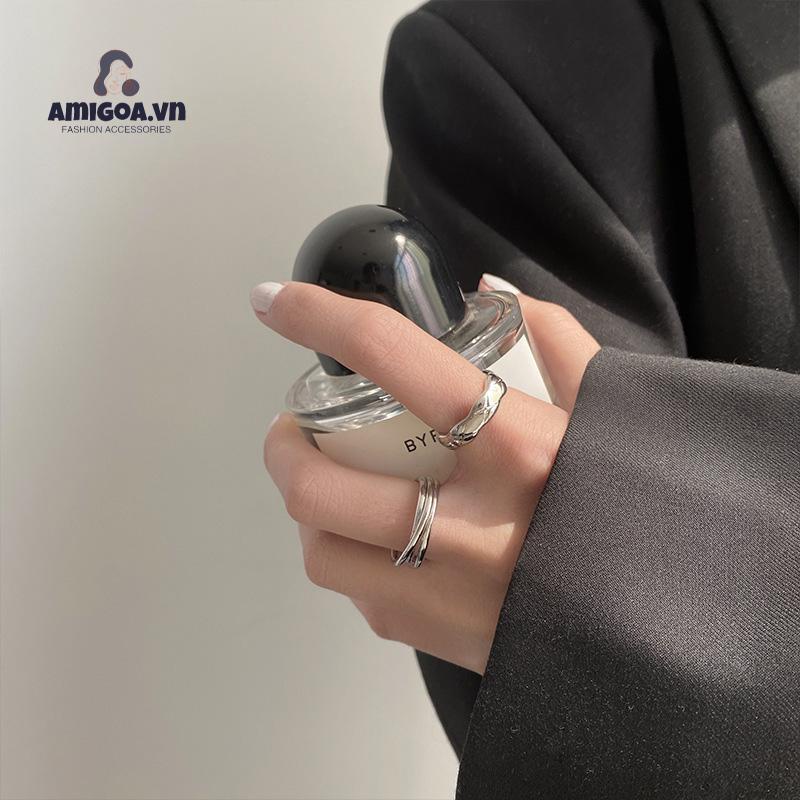 ✨✨Nhẫn Hai Lớp Chéo Thời Trang Cá Tính Có Thể Điều Chỉnh Cho Nữ