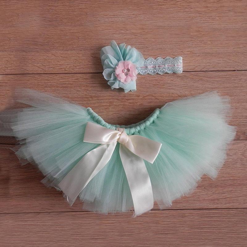 Bé gái sơ sinh hoa headband Tutu Váy trang phục Ảnh Nhiếp ảnh Prop