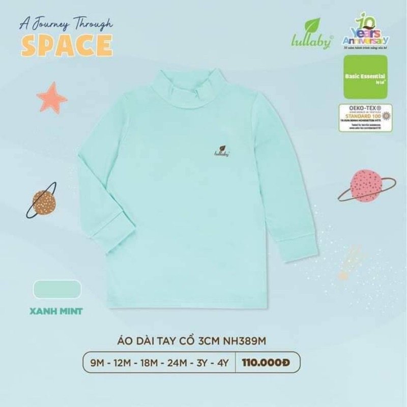 Áo dài tay cổ 3cm