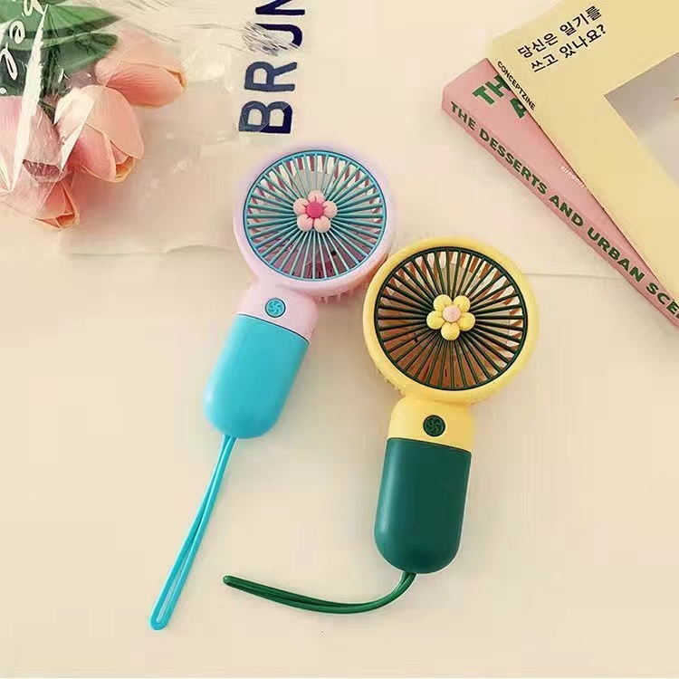 Quạt Sạc Điện Mini , 1 Tốc Độ Gió Mạnh , Pin Sạc USB Ở Bàn,Ô tô, Treo tường