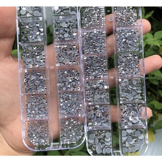 Đá nail- Đá chân keo khay mix size siêu sáng
