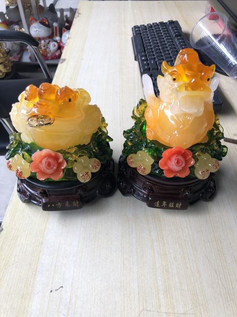 [ Rẻ Vô Địch ] Cặp Đôi .Tỳ Hưu Thiềm Thừ Cóc Ngậm Tiền Vàng