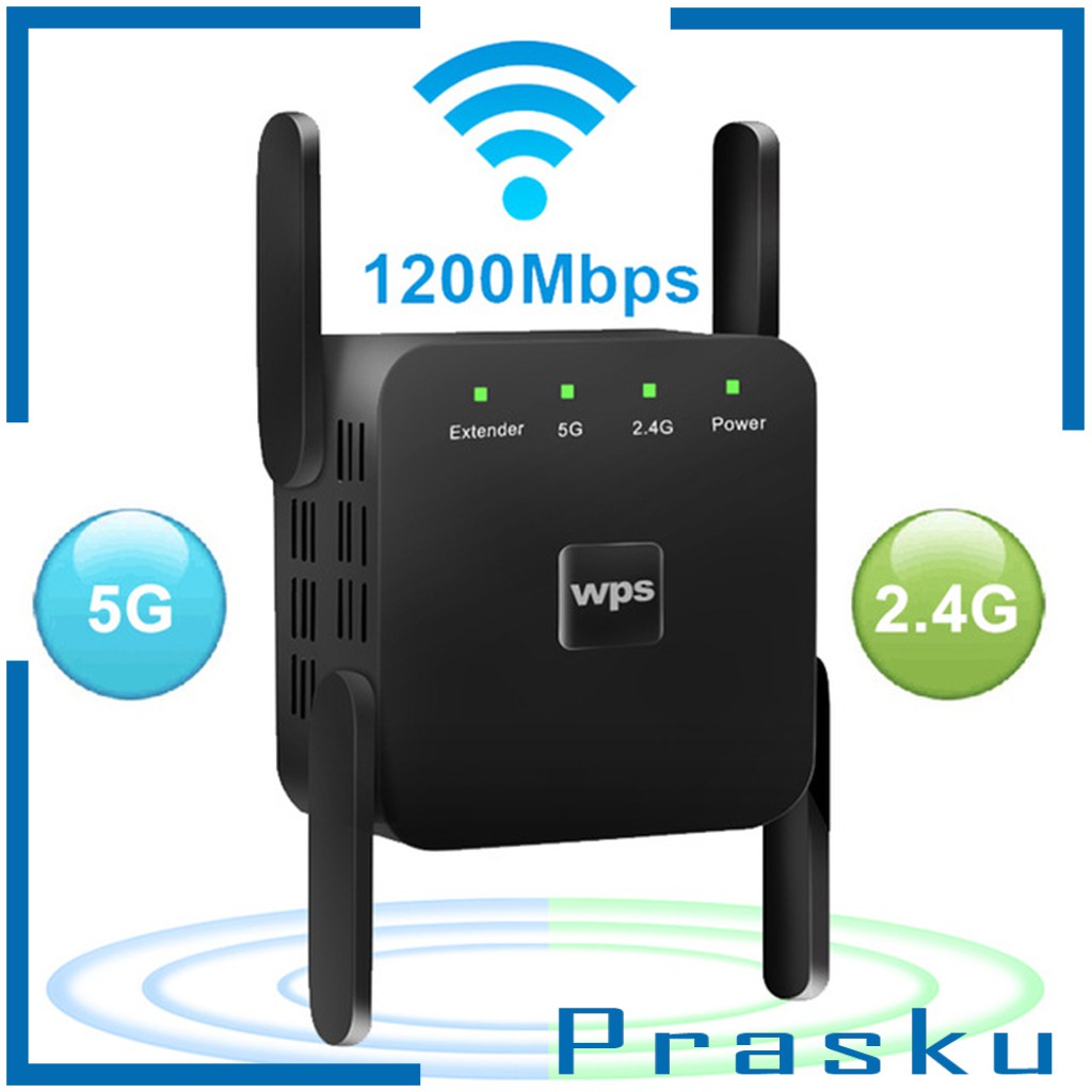 Bộ Khuếch Đại Tín Hiệu Wifi Không Dây 1200mbps 2.4g 5g 4 Ăng Ten