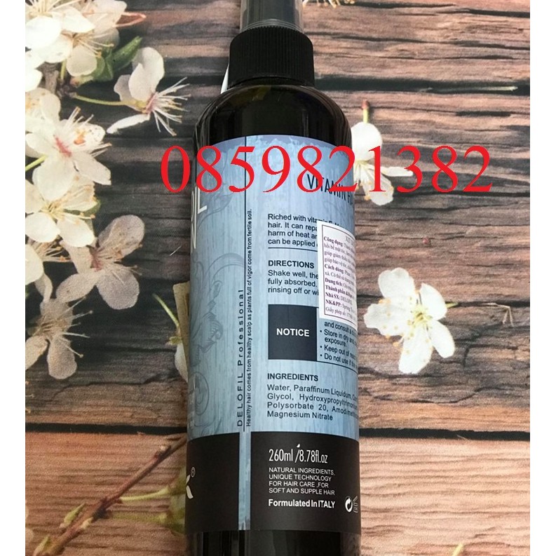 [ DELOFIL ] XỊT DƯỠNG VITAMIN DELOFIL HAIR SPRAY 260ml | BigBuy360 - bigbuy360.vn