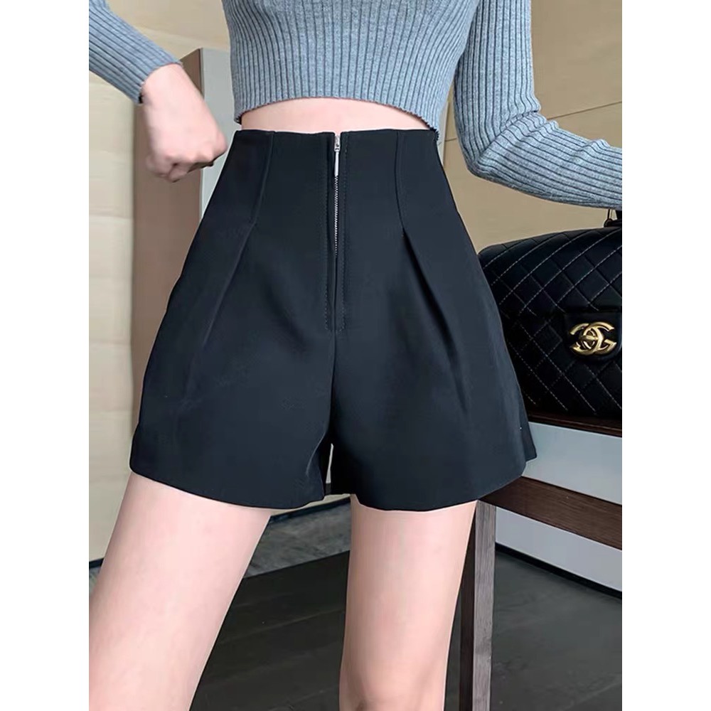 Quần short vải khoá trước forgirl cạp cao xếp ly phồng cao cấp | WebRaoVat - webraovat.net.vn