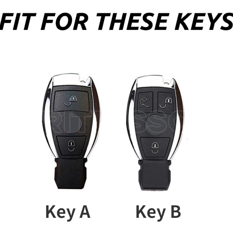 Bao Da Bọc Chìa Khóa Điều Khiển Từ Xa Cho Mercedes Benz C Class W205 E Class W212 A B S GLC GLA GLK