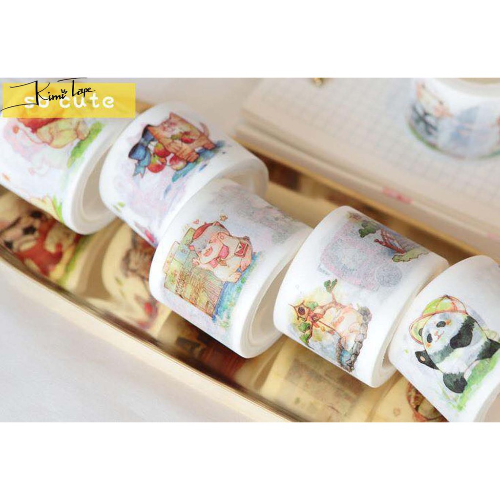 Washi tape băng dính trang trí tinh nghịch - 35mmx7m