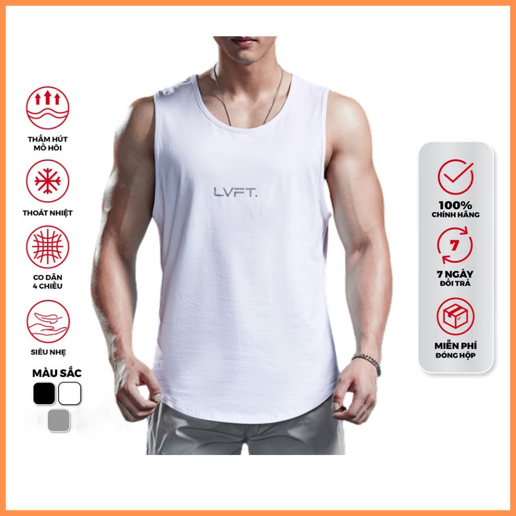 Áo tanktop tập gym nam L.V.F.T phong cách thể thao, thoải mái vận động