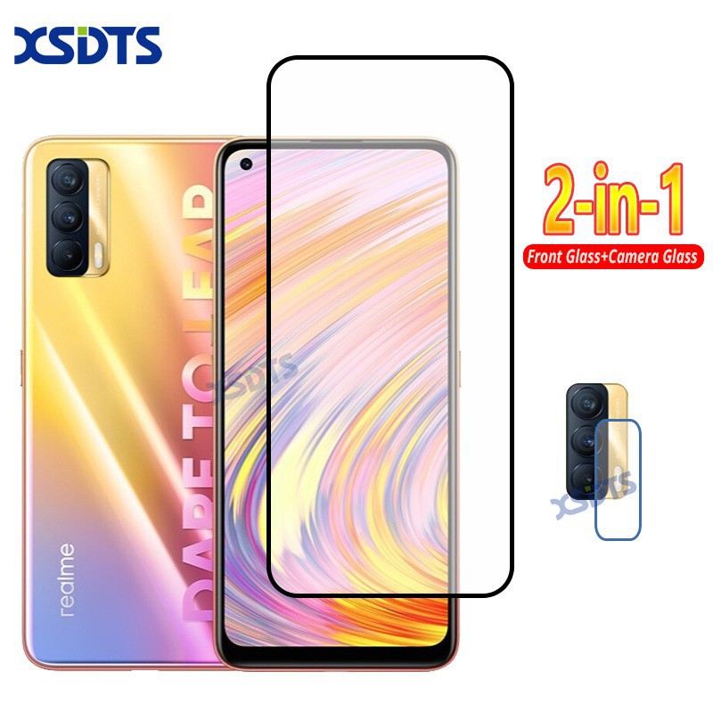 Set kính cường lực bảo vệ màn hình và camera 2 trong 1 cho Oppo Realme V3 V5 V11 V15 4g 5g (có bán lẻ)