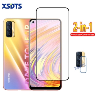Set kính cường lực bảo vệ màn hình và camera 2 trong 1 cho Oppo Realme V3 V5 V11 V15 4g 5g (có bán lẻ)
