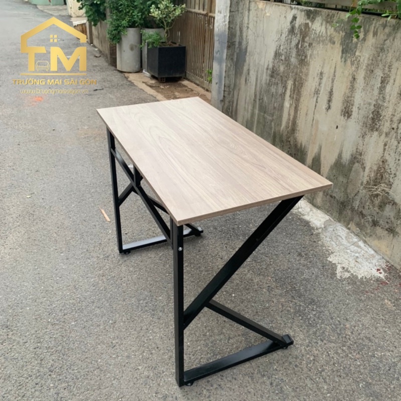 Bàn làm việc chân chữ K 1mx50 Trường Mai Sài Gòn phong cách hàn quốc hiện đại mặt MĐF phủ melamin chống trầy cao cấp