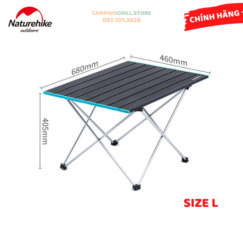 [CHÍNH HÃNG] BÀN NHÔM DÃ NGOẠI GẤP GỌN NATUREHIKE NH19Z008-Z