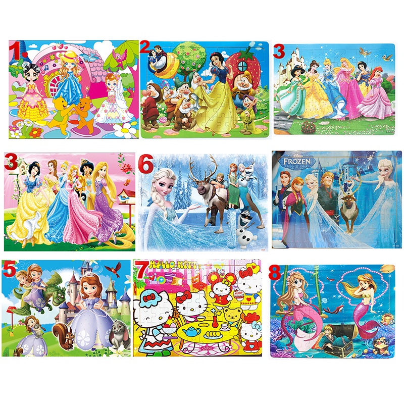 Bộ Đồ Chơi Ghép Hình 40-60 Mảnh Bằng Gỗ Cho Bé # 1-10