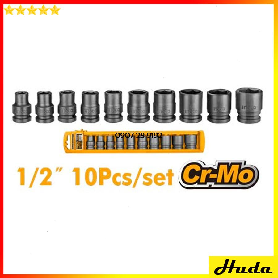 Bộ 10 đầu khẩu tiếp tuýp 1/2 inch Total Ingco ngắn dài nhiều kích thước tiện dụng 1234