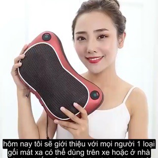 Gối Massage Cổ, Máy Massage Cổ, Lưng Hồng Ngoại 8 Bi Xoay Đổi Chiều Hàn Quốc, Bảo Hành 12 Tháng