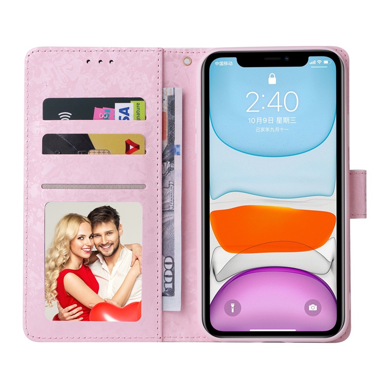 Sang Trọng Bao Da Điện Thoại pu Hình Hoa Và Bướm Cho iphone 14 pro 13 11 13 mini xr xs max x xs 13 pro Ốp