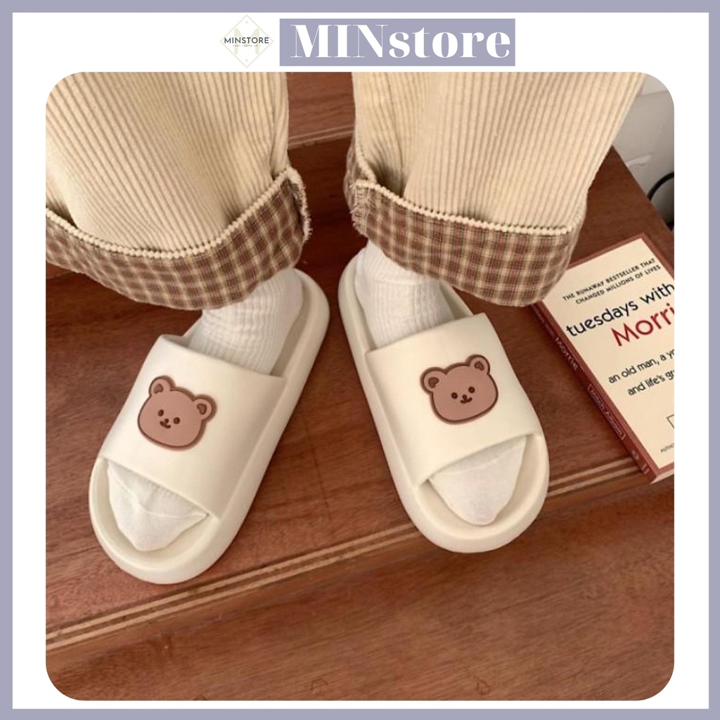 Dép Bánh Mì Nữ Hình Gấu Cute 3 Màu Sắc