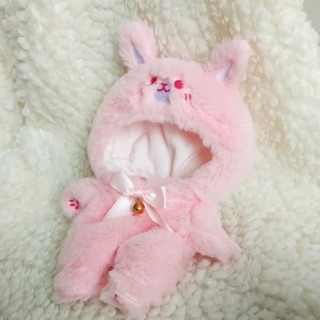 Bộ thú thỏ hồng cho doll