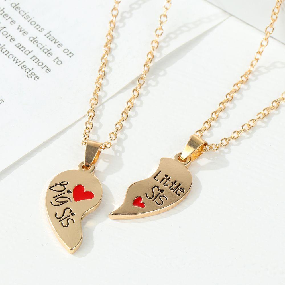 Bộ 2 Mặt Dây Chuyền Hình Trái Tim Thời Trang Thích Hợp Làm Quà Tặng Valentine