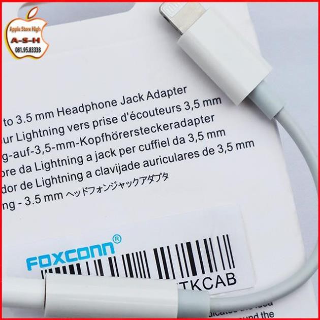 (Chính Hãng FoxConn) Jack Chuyển Tai Nghe Lightning Sang Jack 3.5  dành cho iphone Iphone 7, 7plus,8, 8plus,xmax,pro max