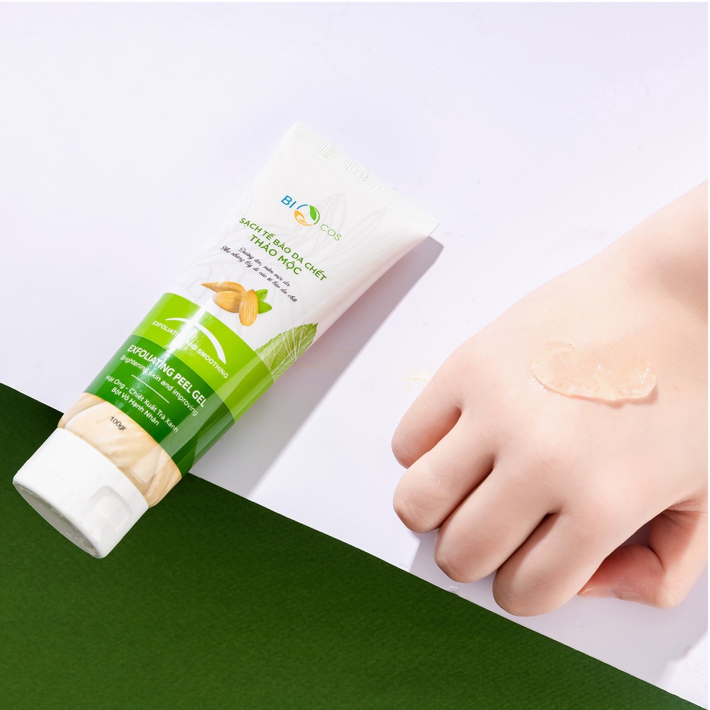 Tẩy Tế Bào Da Chết Thảo Mộc BIOCOS 100g - Exfoliating Peel Gel Sạch Da, Dưỡng Ẩm, Sáng Mịn