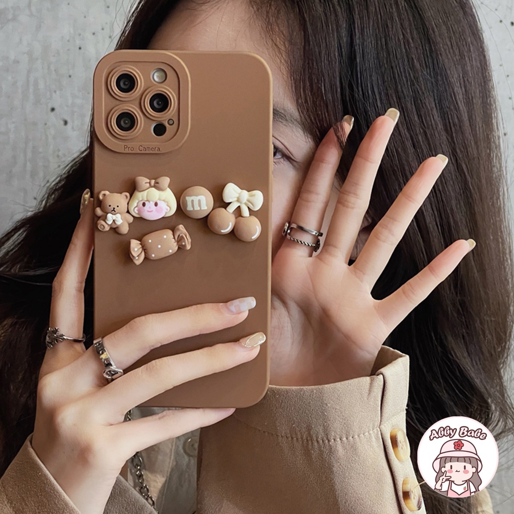 Ốp Điện Thoại TPU Mềm Mỏng Chống Sốc In Hình Công Chúa Nâu Dễ Thương Cho IP 13 12 11 Pro Max X Xs XR 8 7 Plus