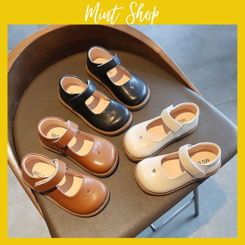 Giày bé gái giày búp bê da mềm phong cách tiểu thư cho bé gái size từ 1 - 5 tuổi