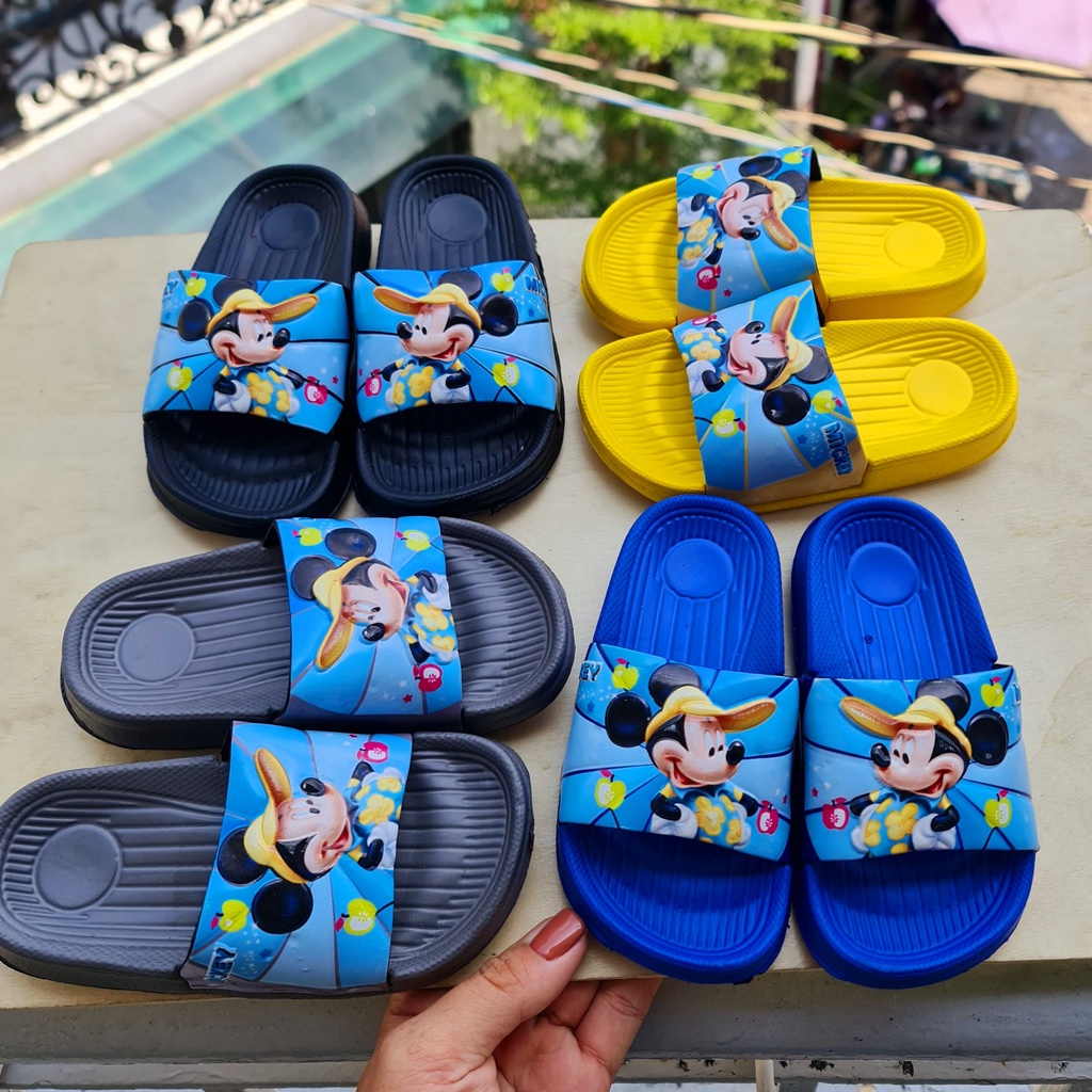 Dép lê hình chuột siêu nhẹ cho bé trai, đế nút cái siêu bền