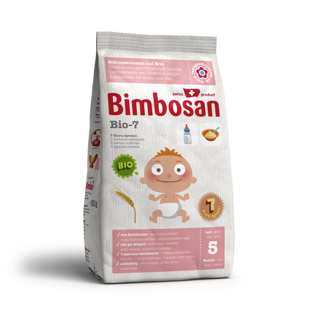 Bột ăn dặm hữu cơ Bimbosan bio 7 túi 300gr