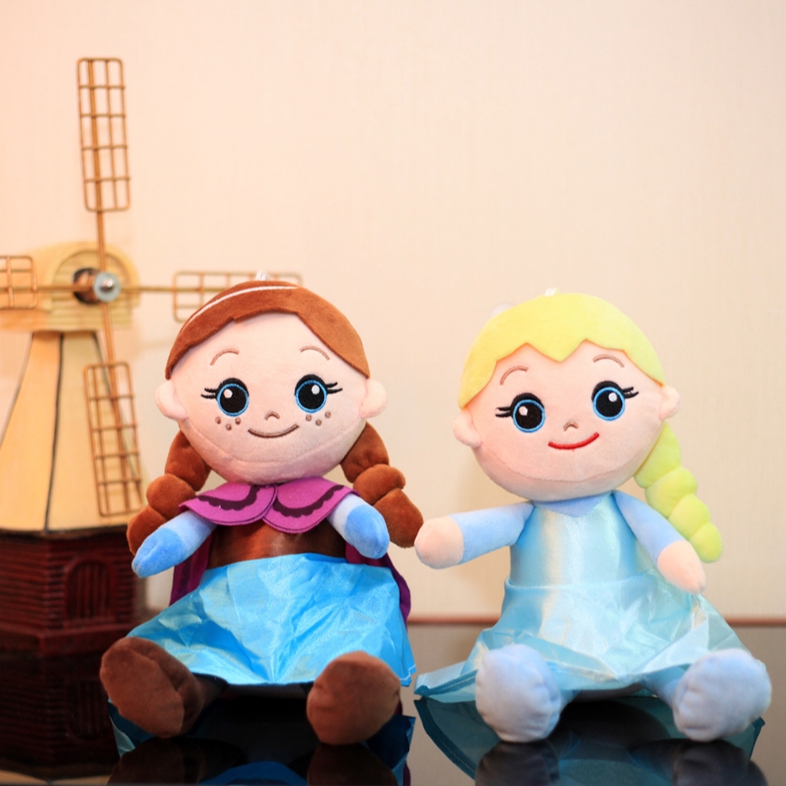 Búp bê nhồi bông hình công chúa anna elsa olaf trong phim frozen kích thước 25cm cao cấp