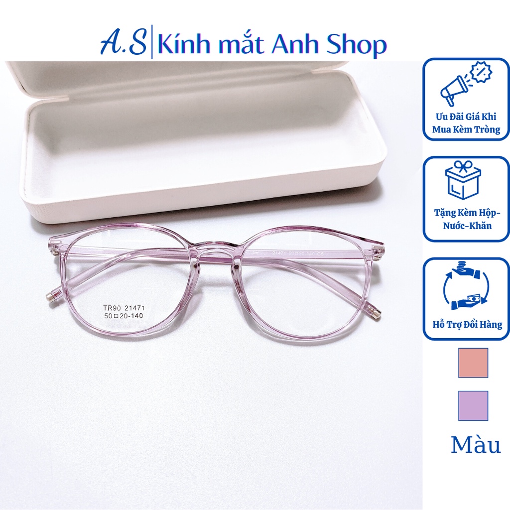 Kính tròn thời trang nữ giới chất liệu nhựa dẻo cỡ nhỏ 21471