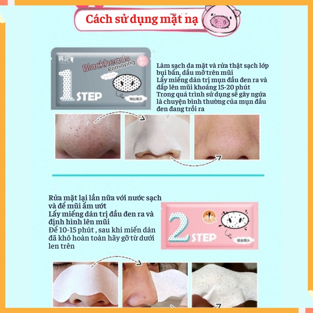 Mặt Nạ Lột Mụn Đầu Đen Mặt Nạ Lột Mụn 3 Bước Chính Hãng Hankey Hàng Nội Địa Trung-AnnA.40.Cosmetic