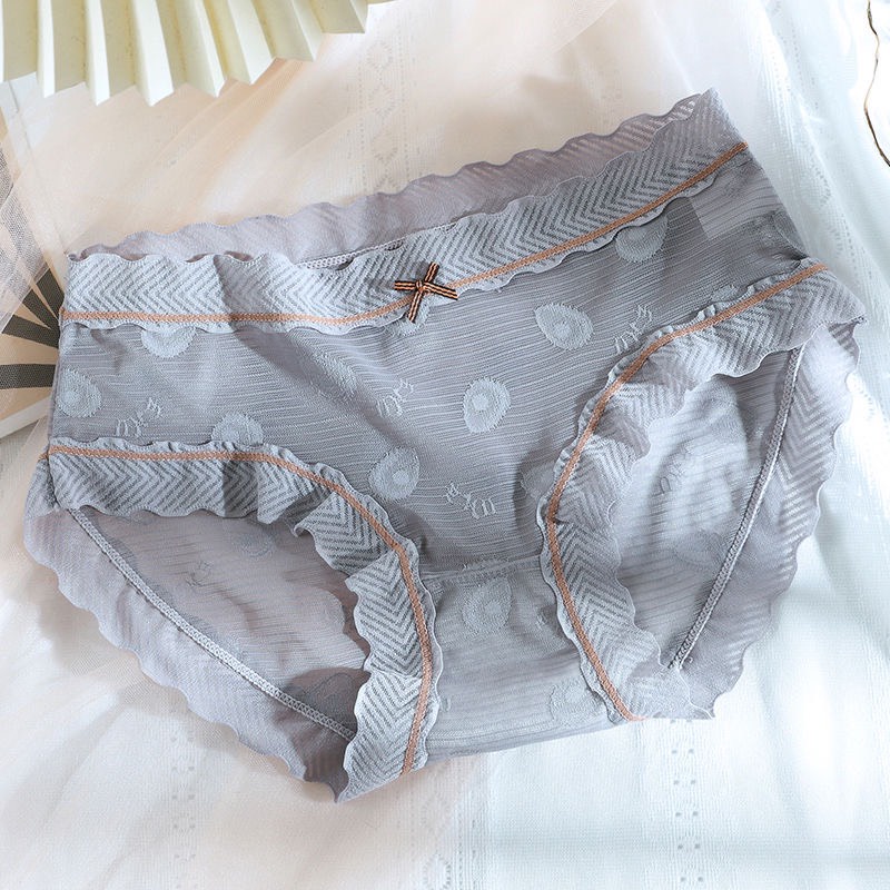 Quần lót ren lụa Mina đính nơ họa tiết quả bơ, quần chip ngọt ngào sexy QR210