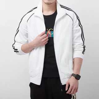 Áo Khoác Dù Nam Nữ 2 Lớp Không Nón Chạy Sọc Cánh Tay Siêu Hót Trend_2022(Hàng Có Sẵn)