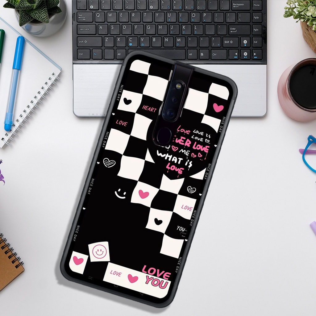Ốp Lưng OPPO F5 - F7 - F11 - F11 PRO  , In Hình &quot;Black Heart&quot; Phong Cách Đẹp.