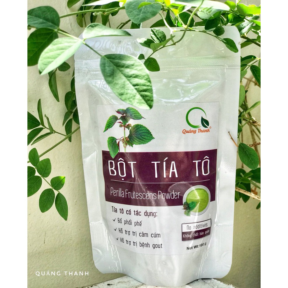 Bột tía tô Quảng Thanh (100g) bột tía tô sấy lạnh, bột tía tô nguyên chất giúp an thai, hỗ trợ trị bệnh gout