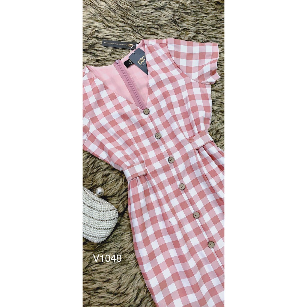 [ xả kho ] MiD Đầm suông nơ eo V1048Mie Design ảnh thật