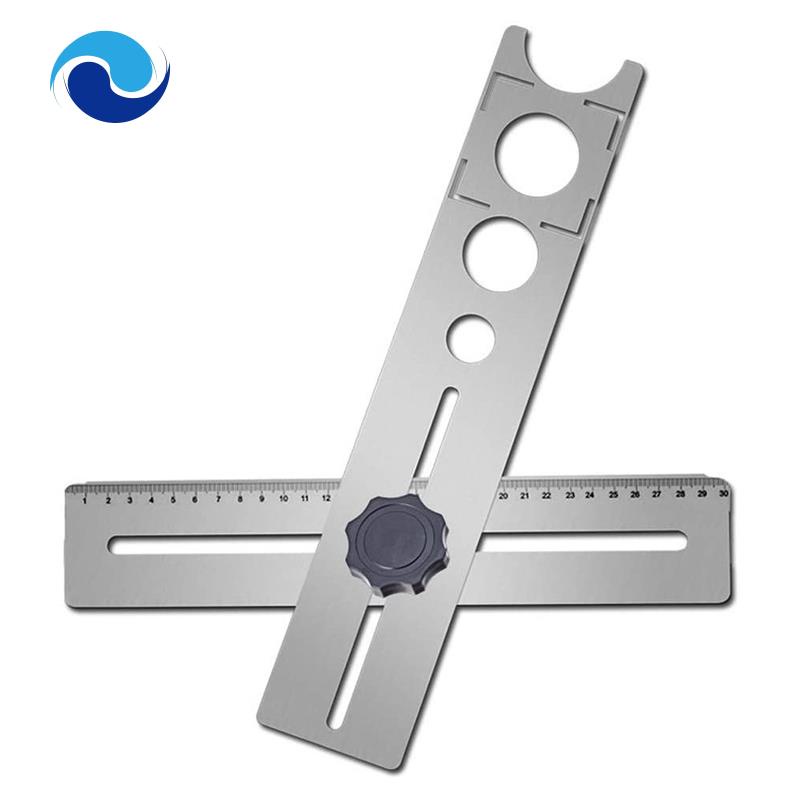 Thước đo định vị lỗ khoan gốm sứ bằng thép không gỉ xoay 360 độ tùy chỉnh tiện dụng