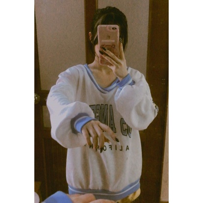 Áo Sweater Cổ V In Chữ Los Angeles, Áo Sweater Nam Nữ Form Rộng Chất Nỉ Dày Dặn Anne Boutique Mã 565