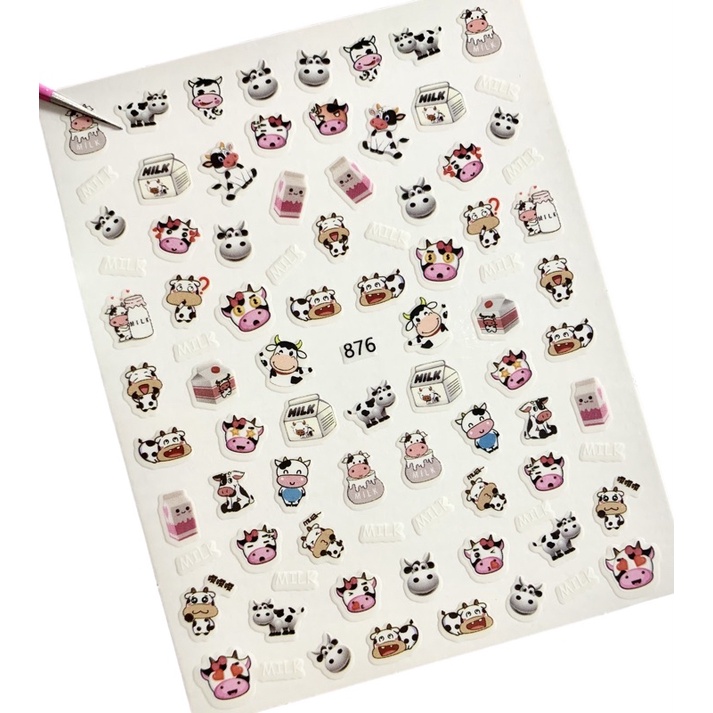Sticker hình bò sữa