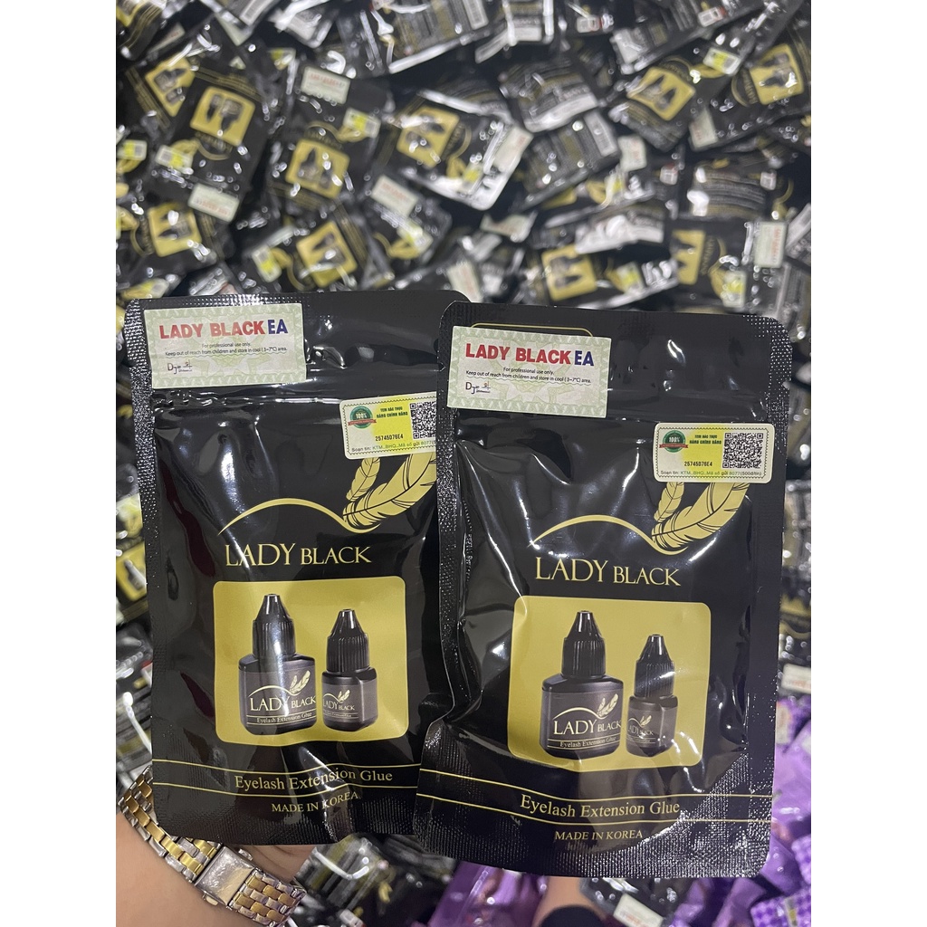 Keo nối mi Lady black khô chậm, nối mi, tạo fan.MR ĐỨC