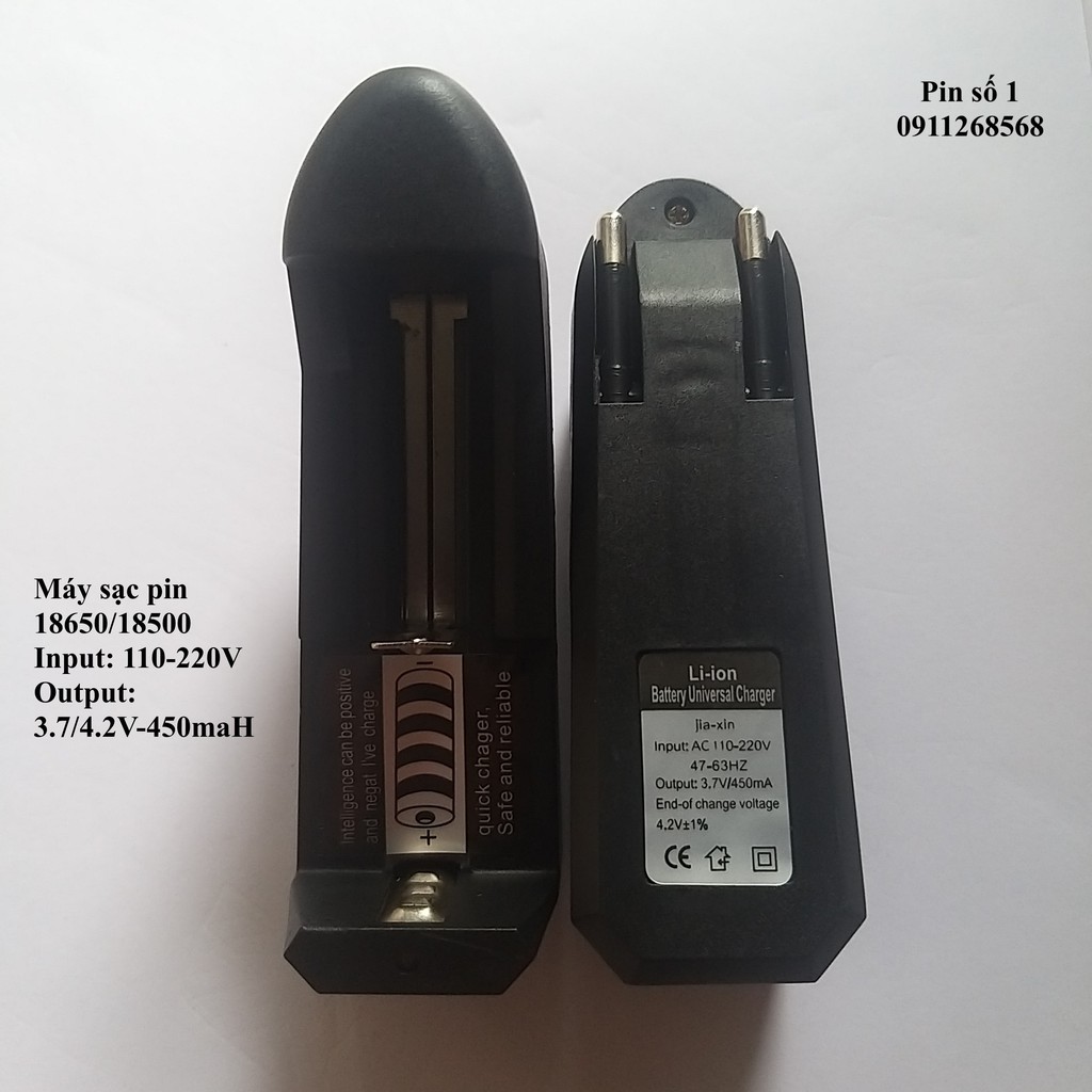 Máy sạc dùng cho pin Lion 18650/18500 3.7V hoặc 4.2V