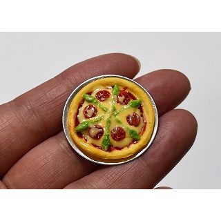 Khuôn pizza topping mô hình thức ăn mini nhà búp bê dollhouse minifood nặn đất sét silicone mold