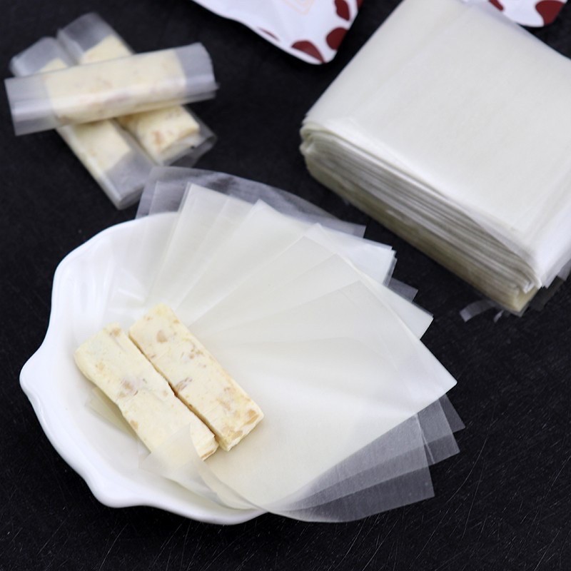 Xấp giấy gạo gói kẹo nougat ( 500 tờ )