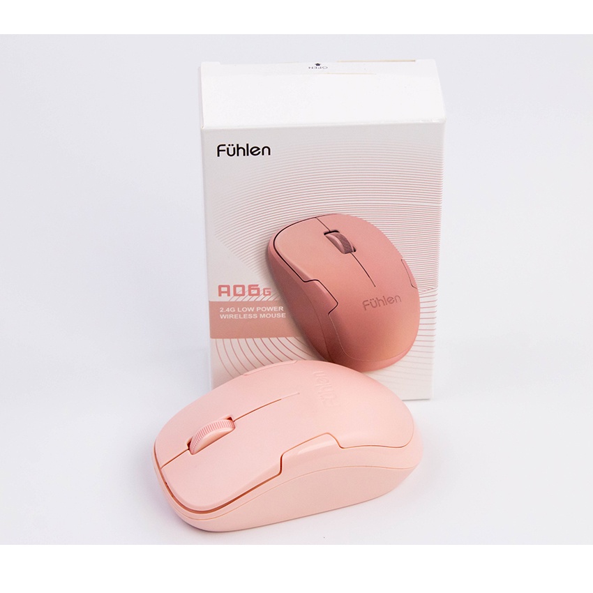 Chuột Không Dây Fuhlen A06G Pink (Màu Hồng) - Hàng Chính Hãng Bảo Hành 2 Năm