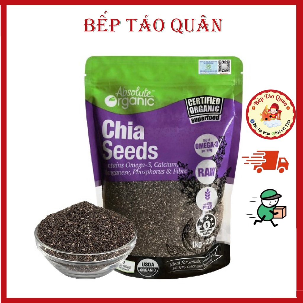 Hạt Chia Úc Túi 500gram - 1KG Tác Dụng Giảm Cân - Ăn Kiêng Chuẩn Organic Chất Lượng Sạch Đều Đẹp