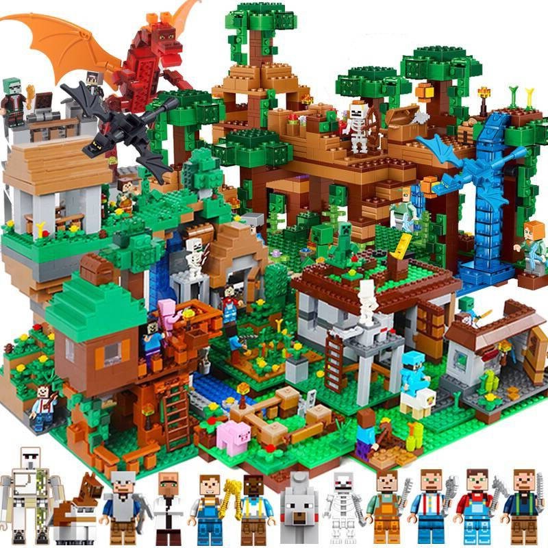 kỹ thuật số Mô hình lắp ráp Bộ xếp hình lắp ráp Lego Minecraft