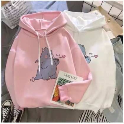 Áo Hoodie Hình Khủng Long Cánh Bắn Tim siêu Cute BIGOMALL